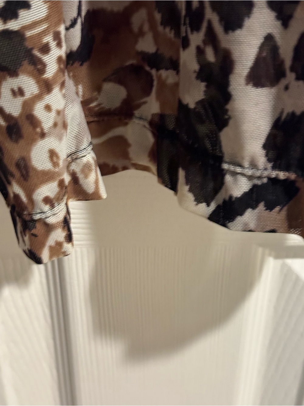 Sheer,  bathing suit cover up  pants Animal Print , wide leg - Picture 4 of 5